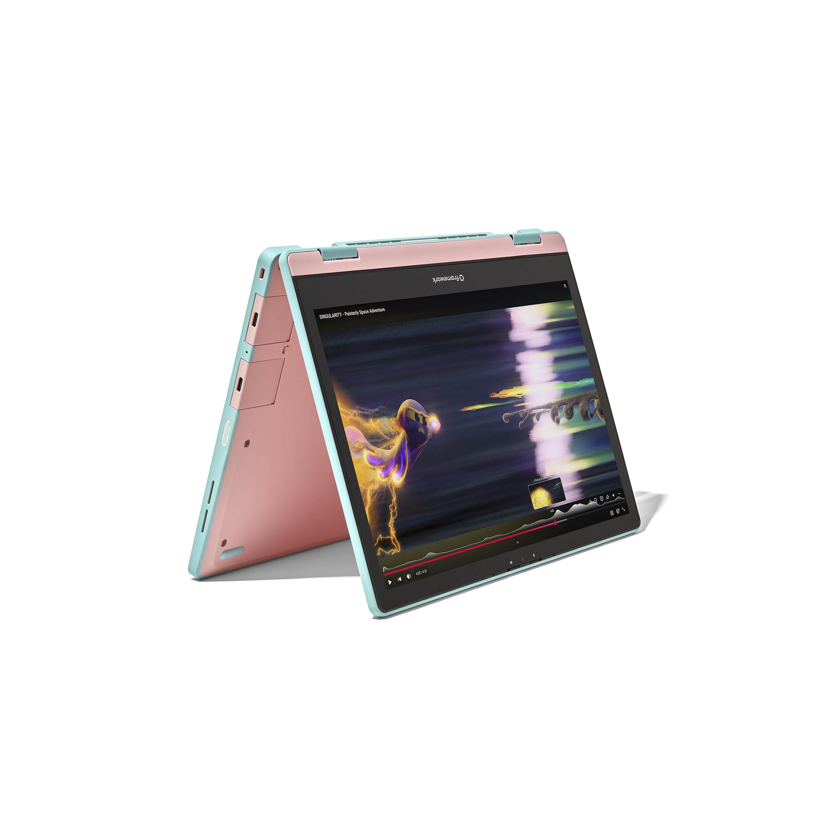 Framework Laptop 12 Tent Mode (Bubblegum)