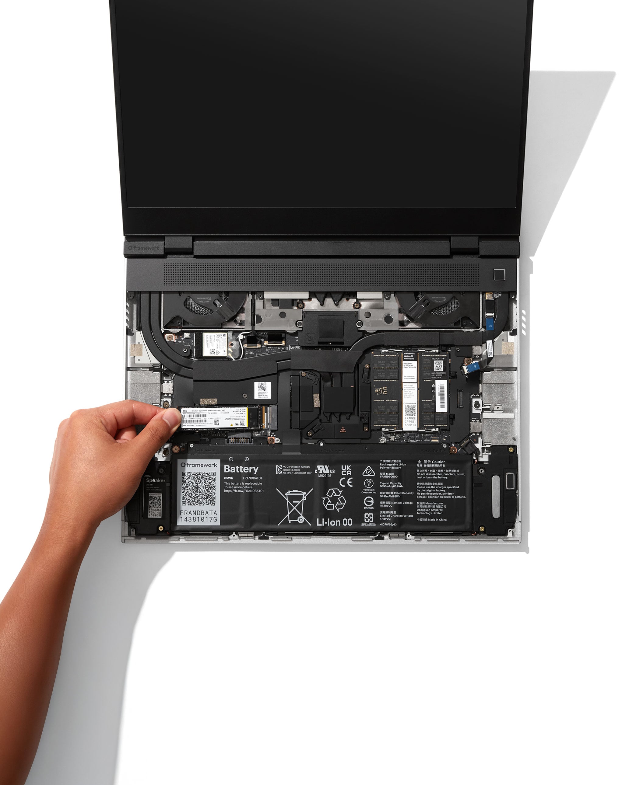 Image of Primary Storage Installation on Framework Laptop 16