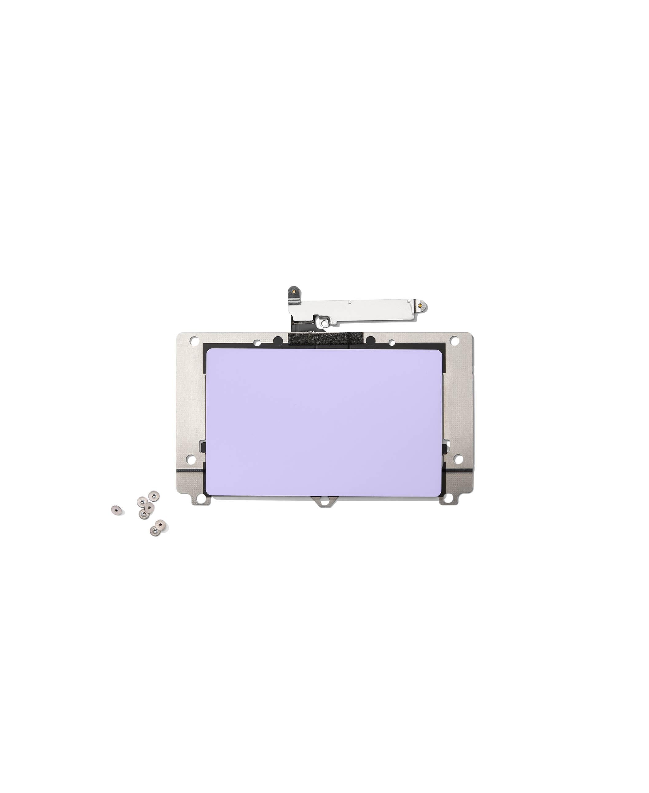 Top down shot of Framework Laptop 12 Touchpad Kit front in Lavender