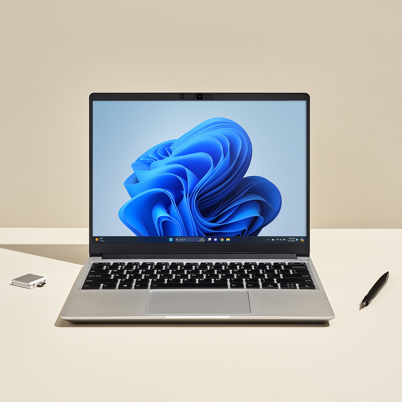 Photo of Framework Laptop 13 open from the front