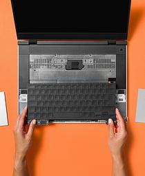 Framework Laptop 16 Keyboard - Blank ISO (2nd Gen) - with hands