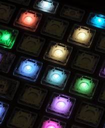 Lights on Clear RGB Keyboard