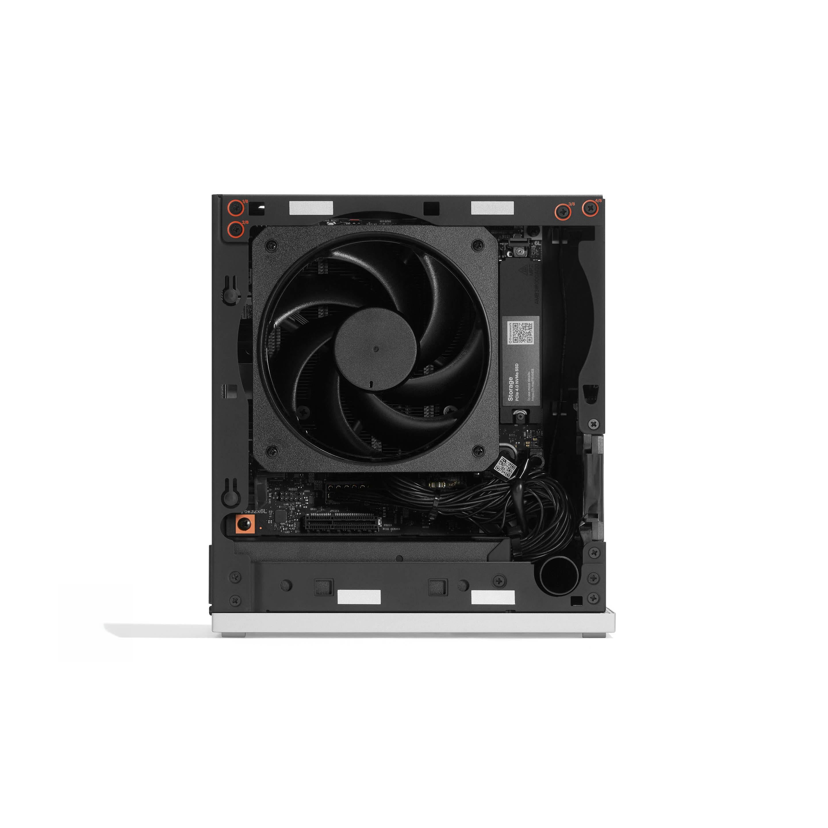 Image of Framework Desktop side view without side panel installed
