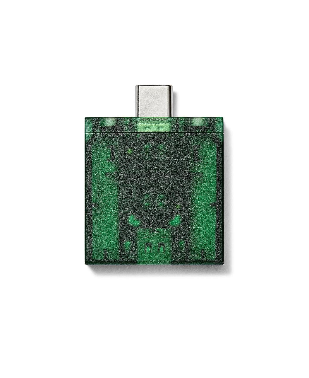Top Down Image of USB-C Expansion Card - Translucent Green