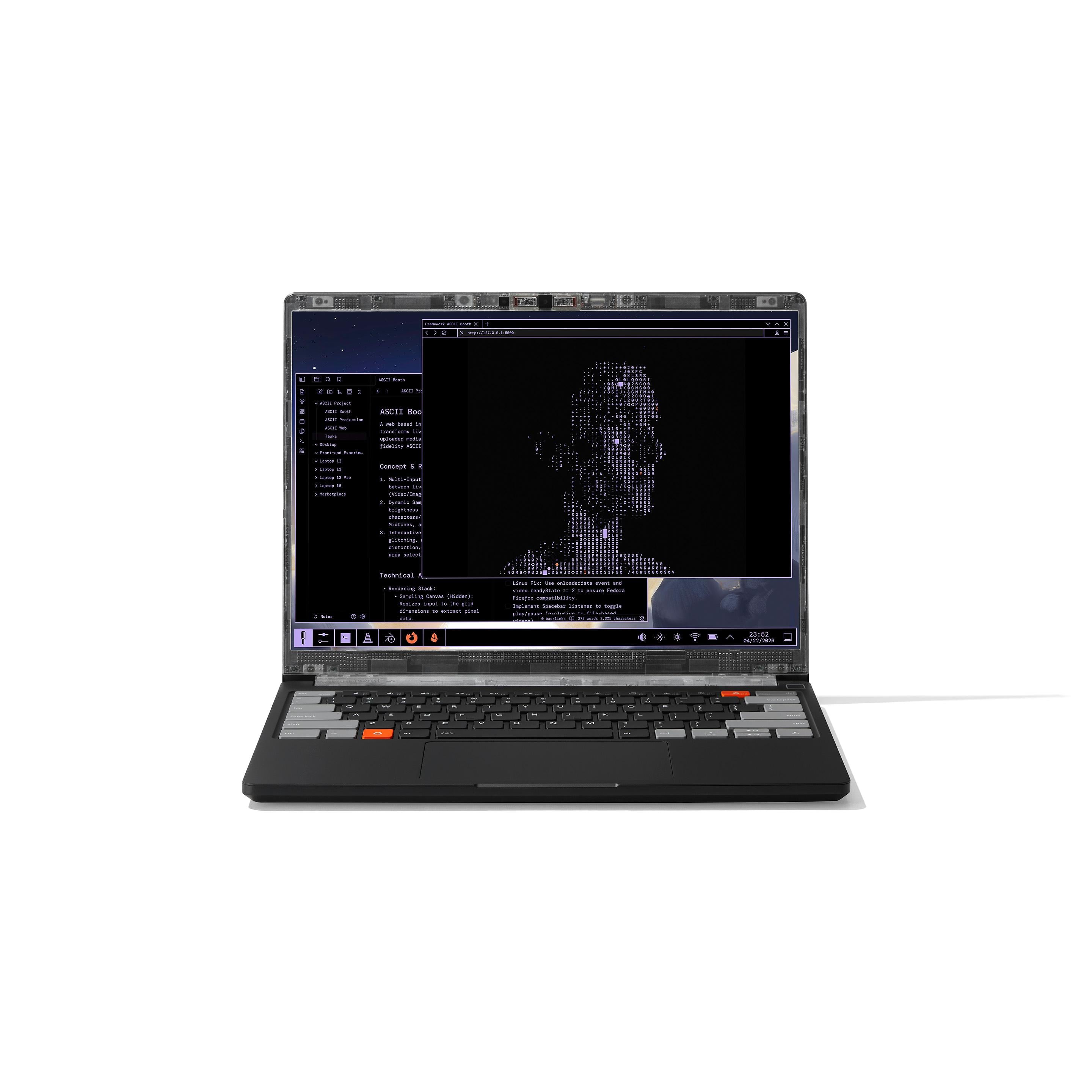 A straighton image of Framework Laptop 13 Pro