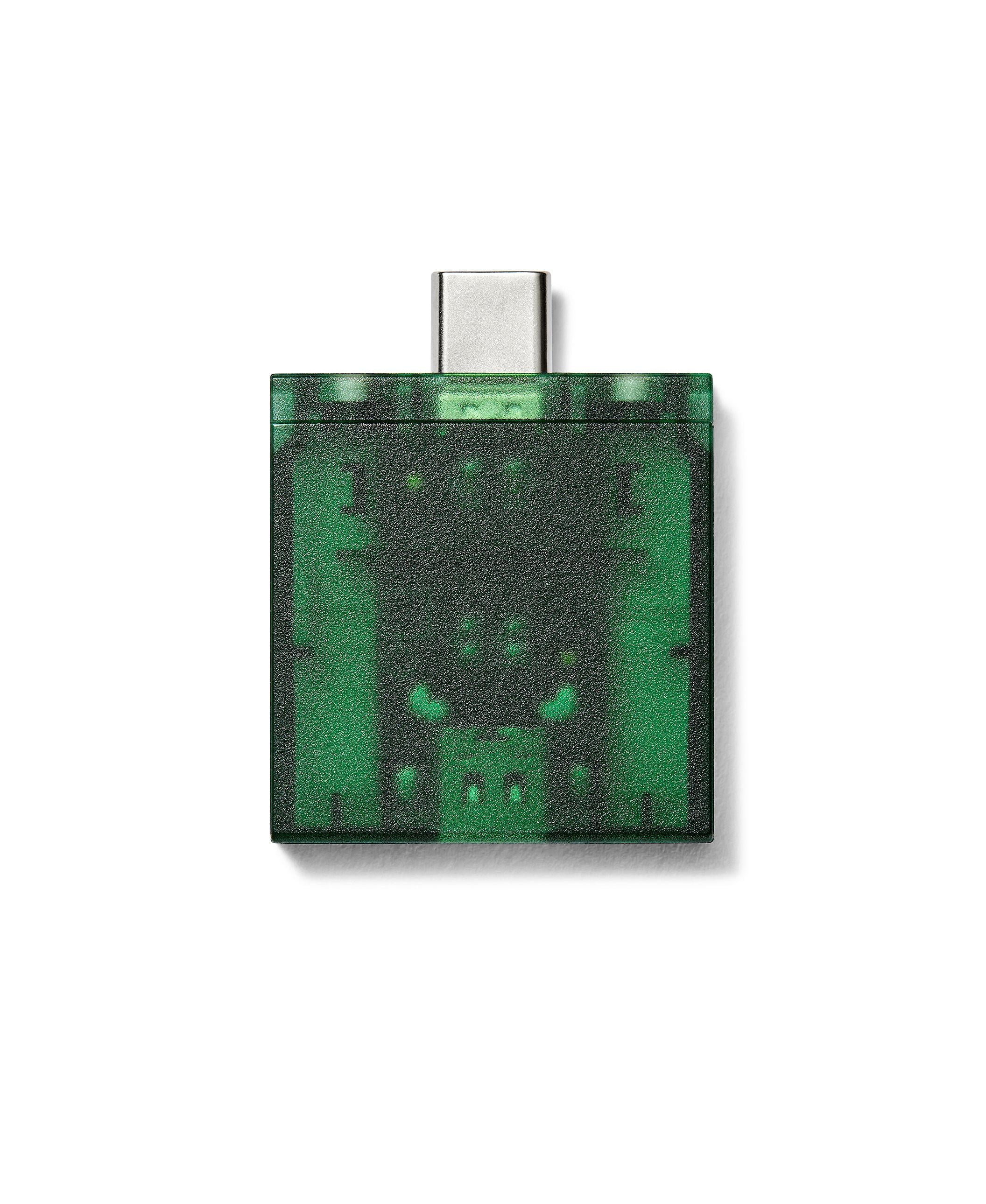 Top Down Image of USB-C Expansion Card - Translucent Green