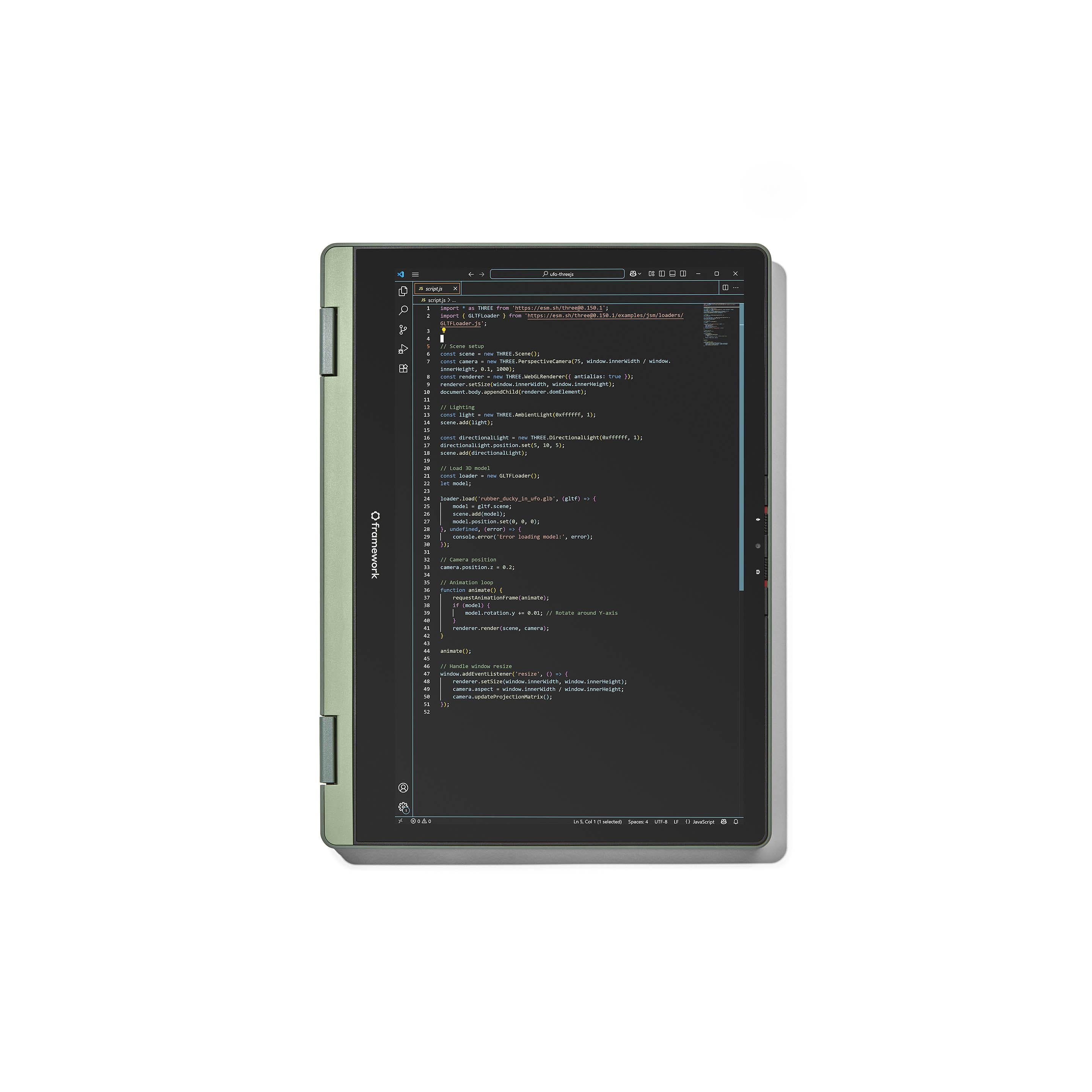 Framework Laptop 12 - Sage - Tablet Mode