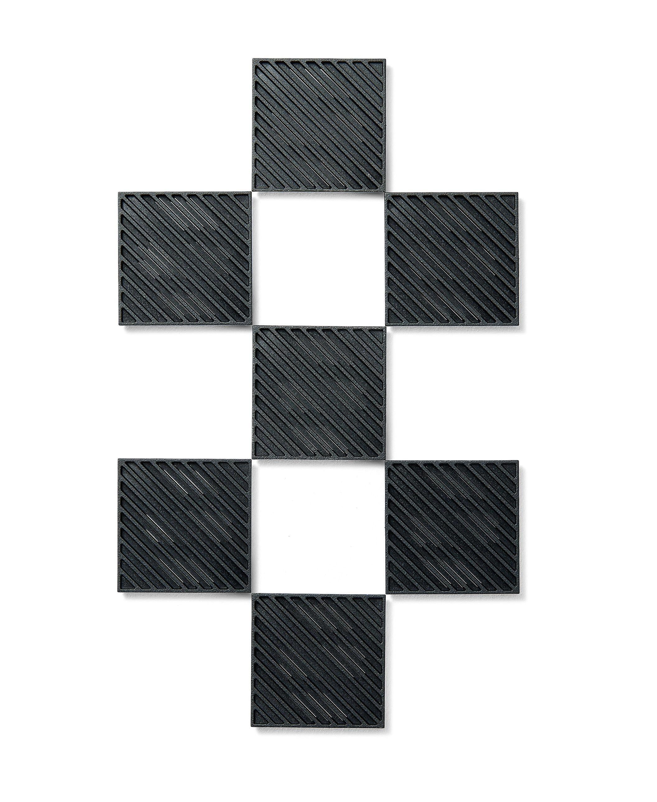 Pack of 7 Black Diagonal Tiles