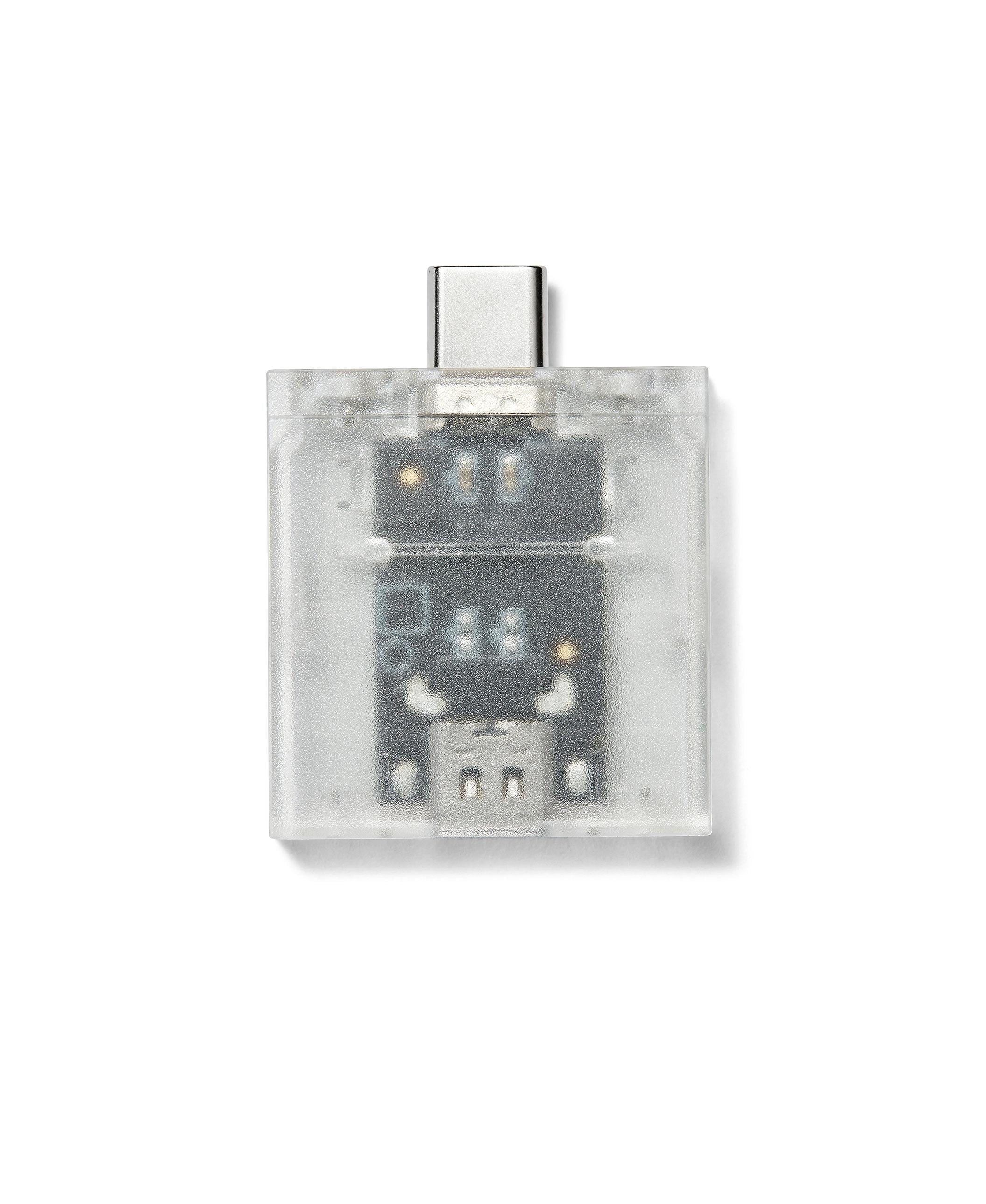 Top Down Image of USB-C Expansion Card - Translucent Clear