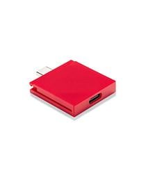 Photo of a USB-C Port Expansion Card in the color red