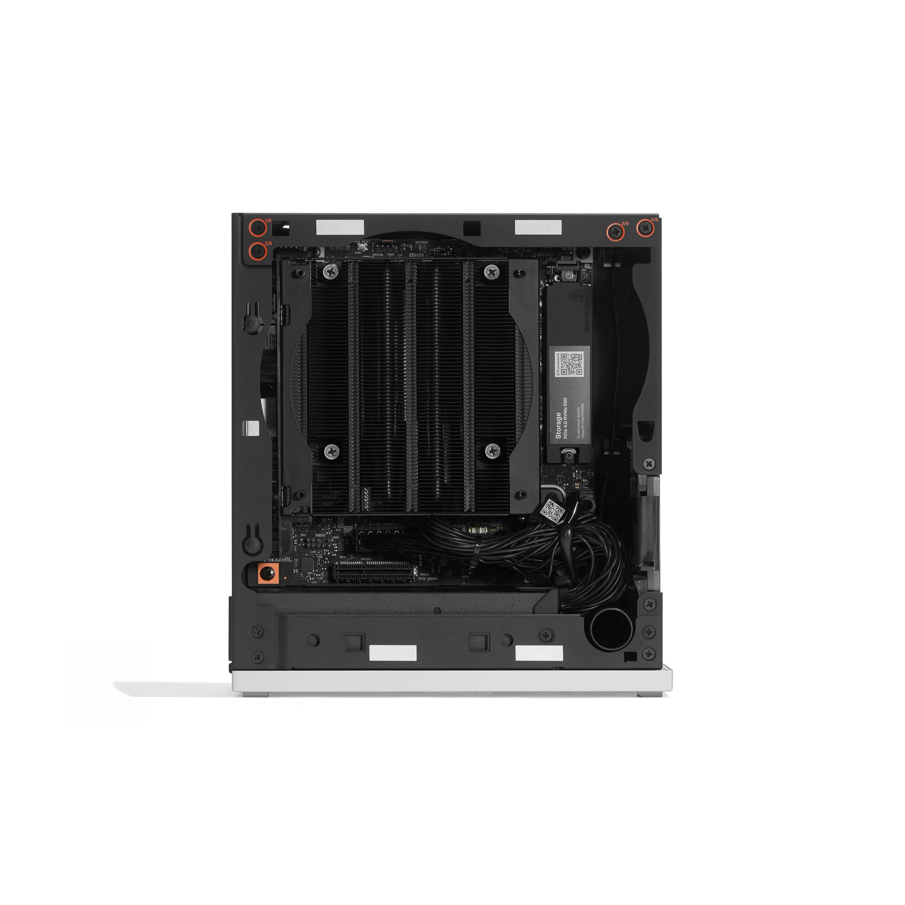 Image of Framework Desktop side view without side panel and fan installed