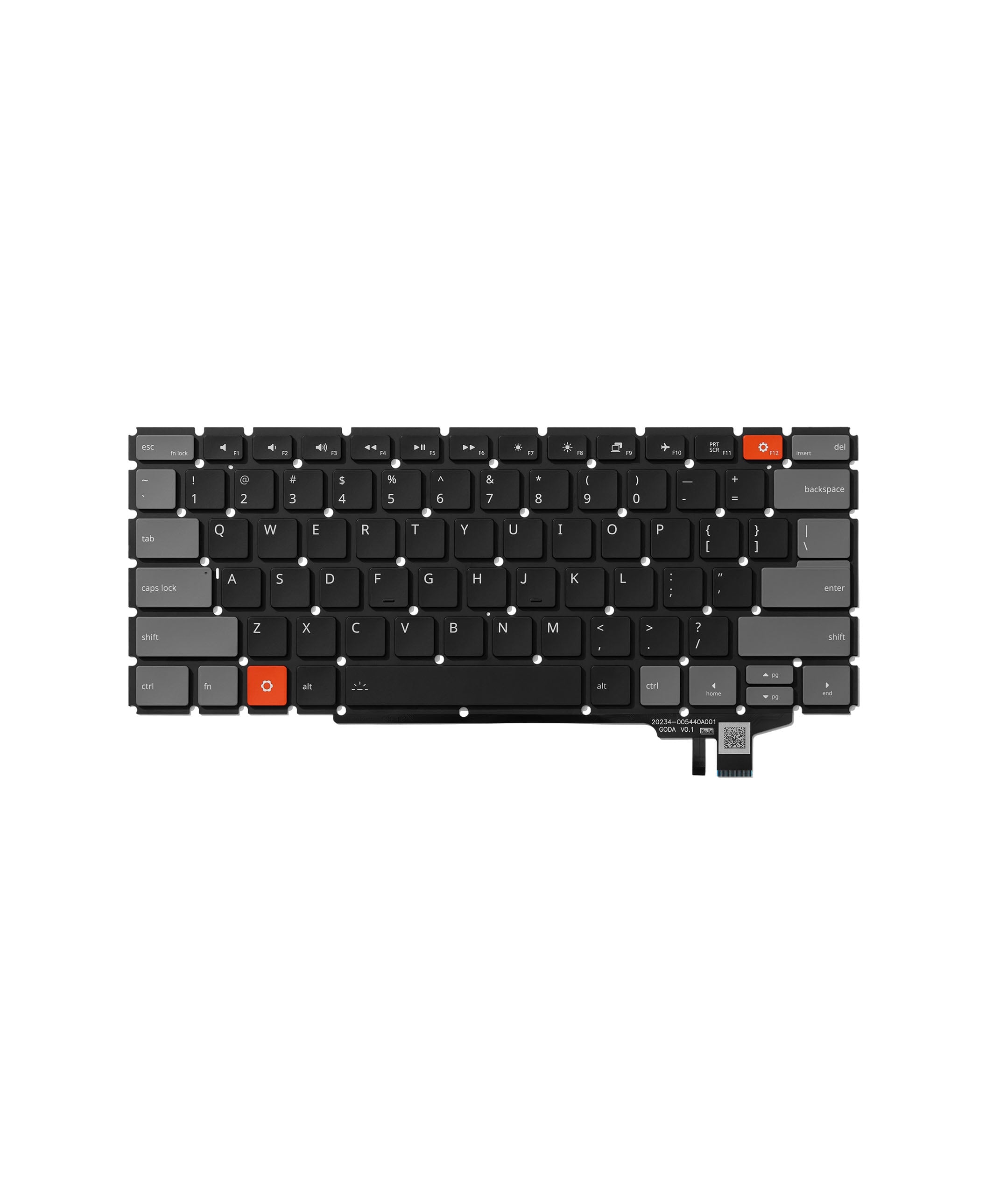 Framework Laptop 13 Pro Keyboard - US English - Gray/Black