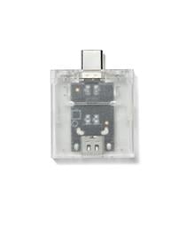Top Down Image of USB-C Expansion Card - Translucent Clear