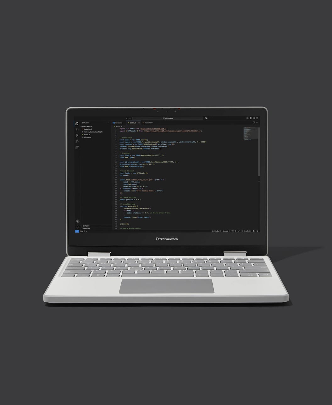Framework Laptop 12 Straight On - Black