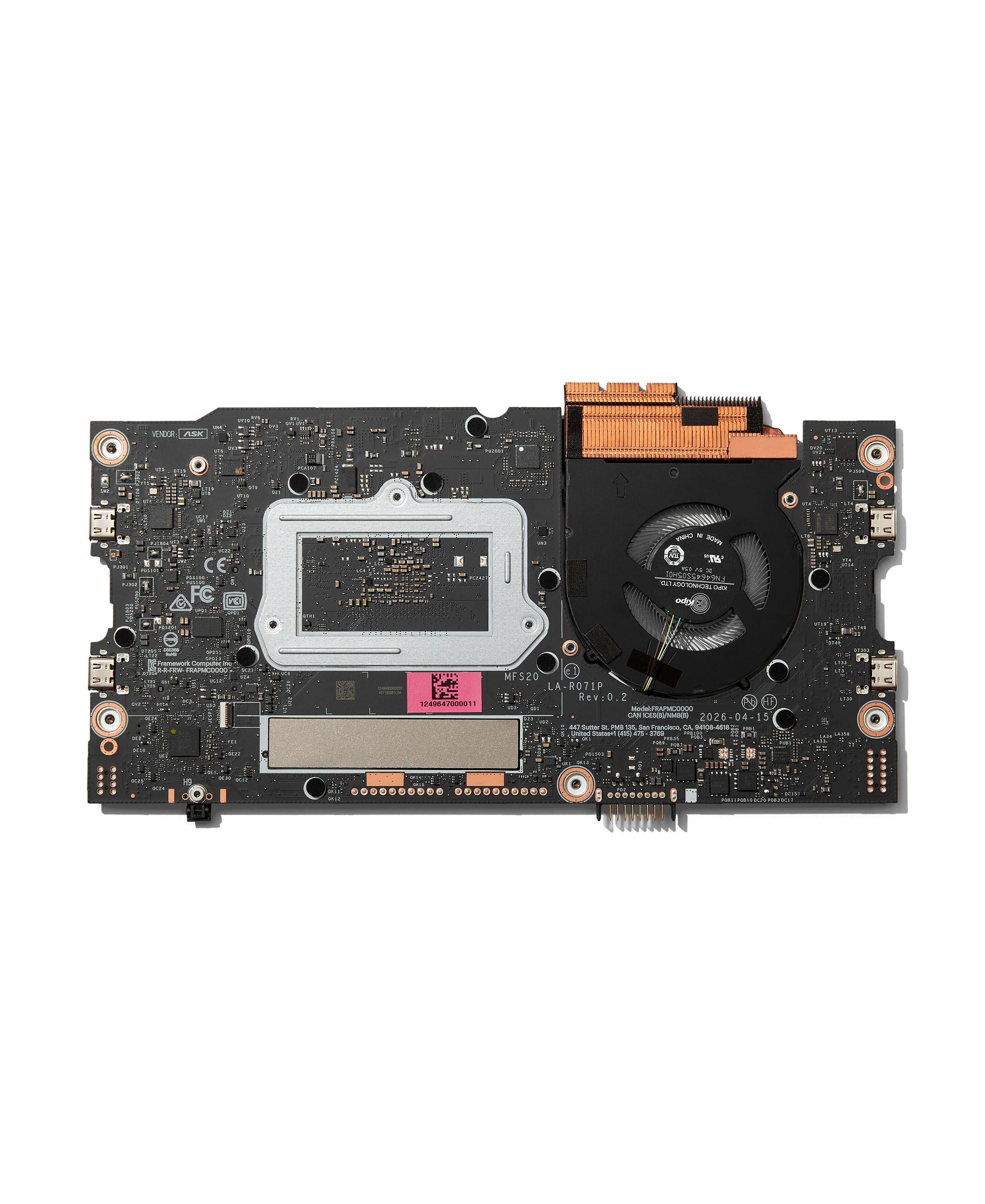 Framework Laptop 12 mainboard - Back