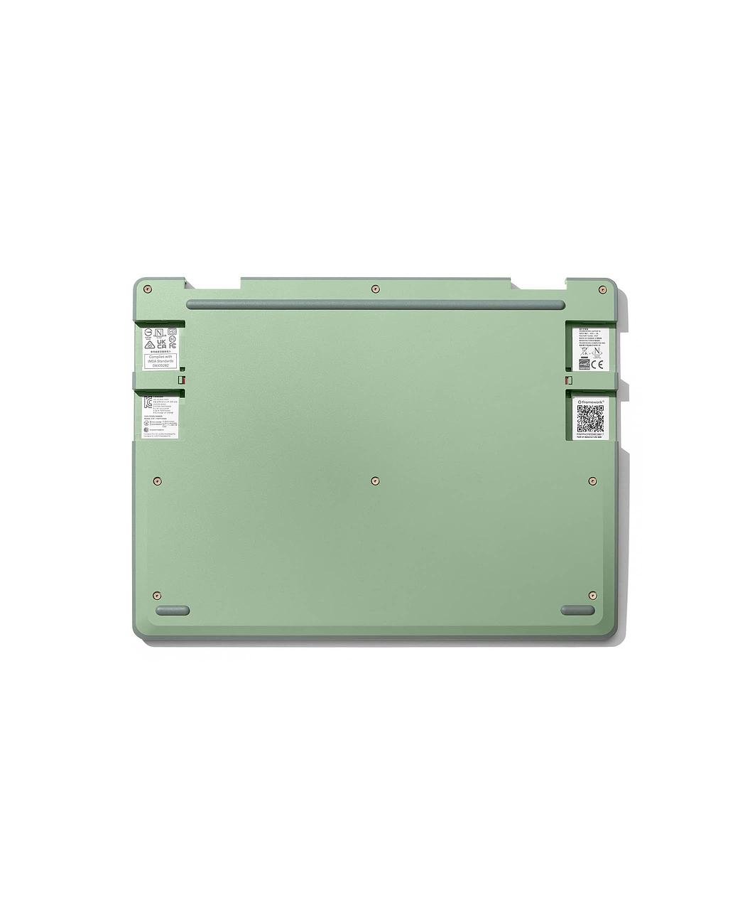 Exterior top down shot of Framework Laptop 12 Bottom Cover Kit in Sage