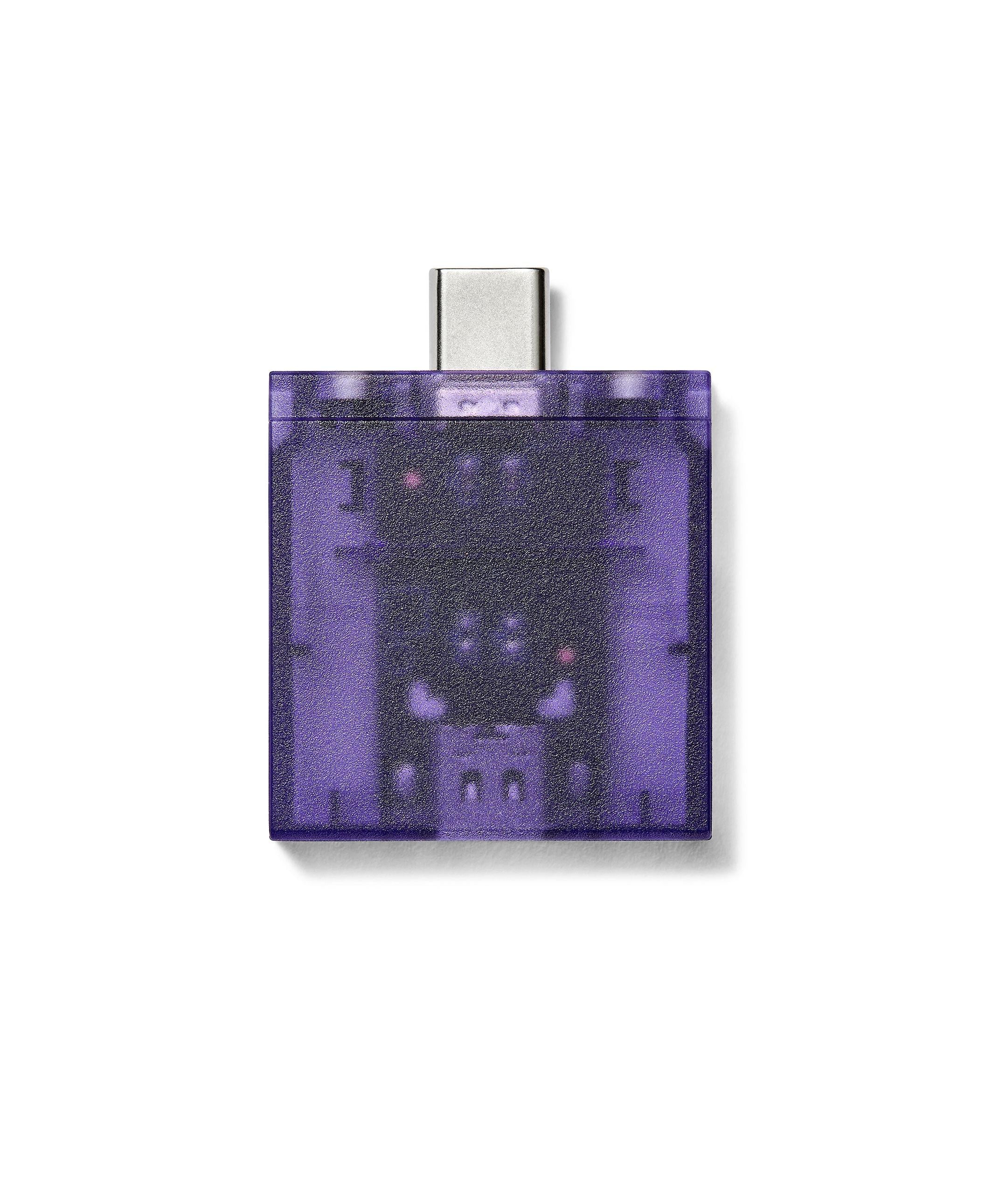 Top Down Image of USB-C Expansion Card - Translucent Purple