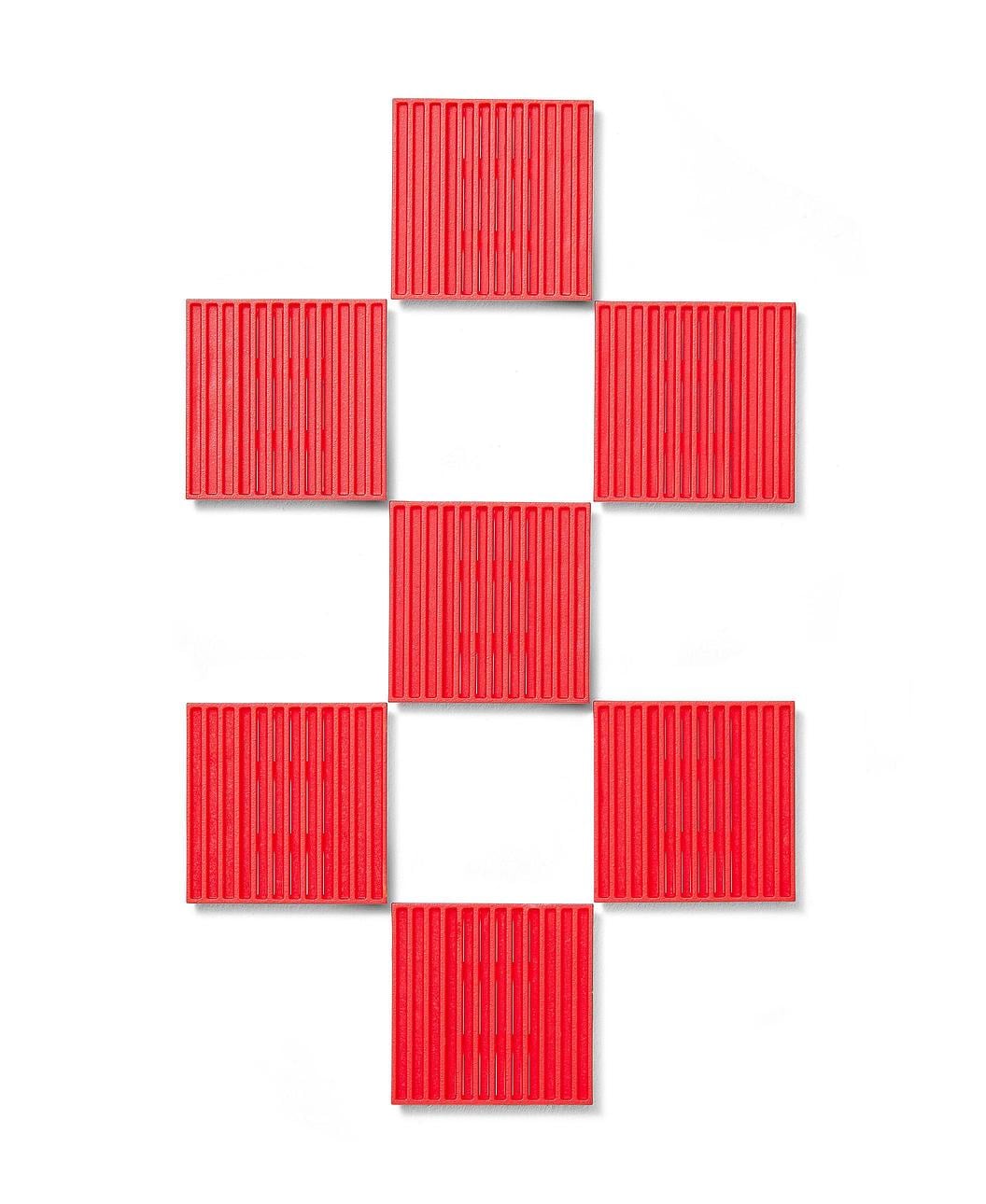 Pack of 7 Red Vertical Tiles