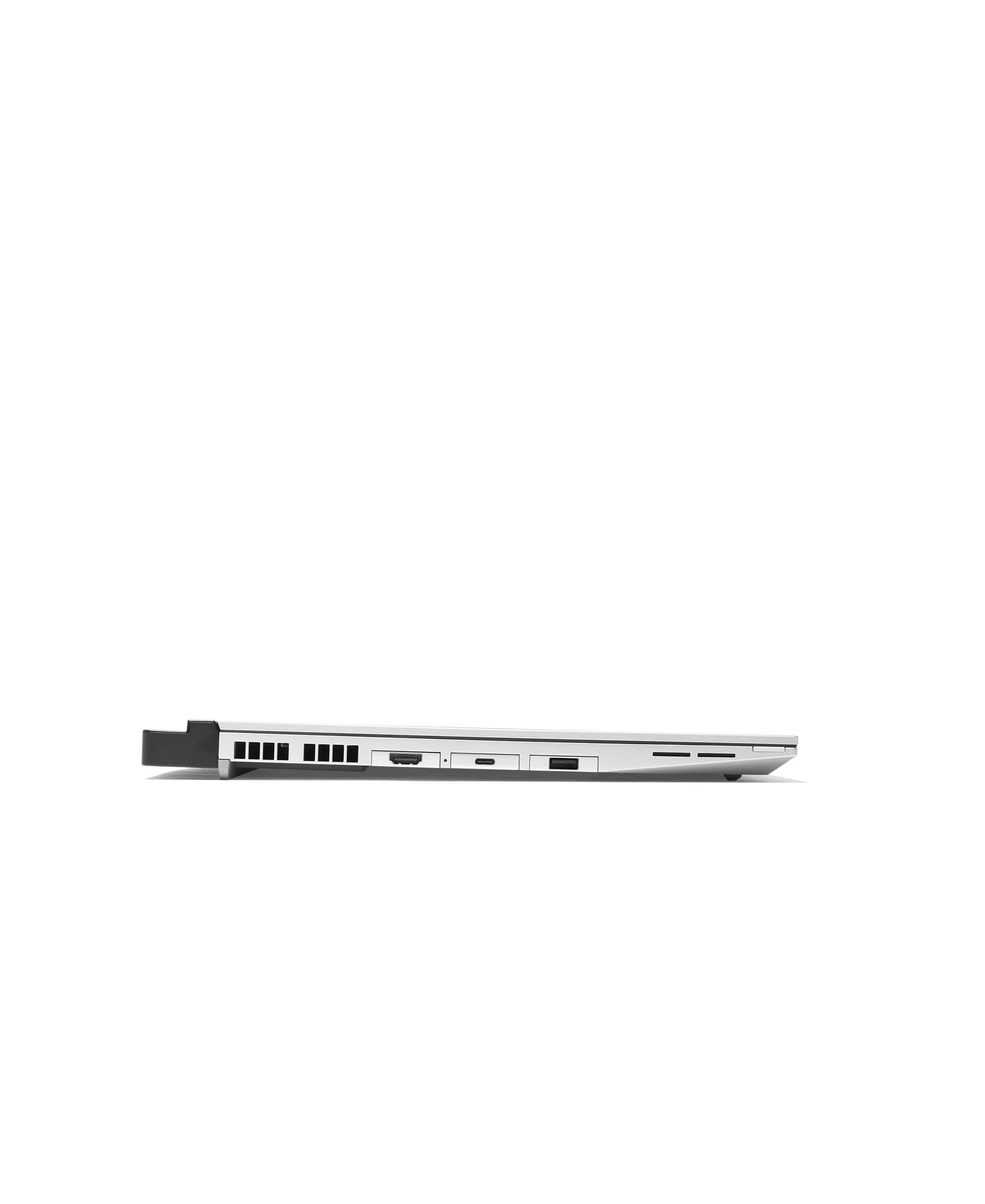 Side view of Framework Laptop 16 closed with GPU