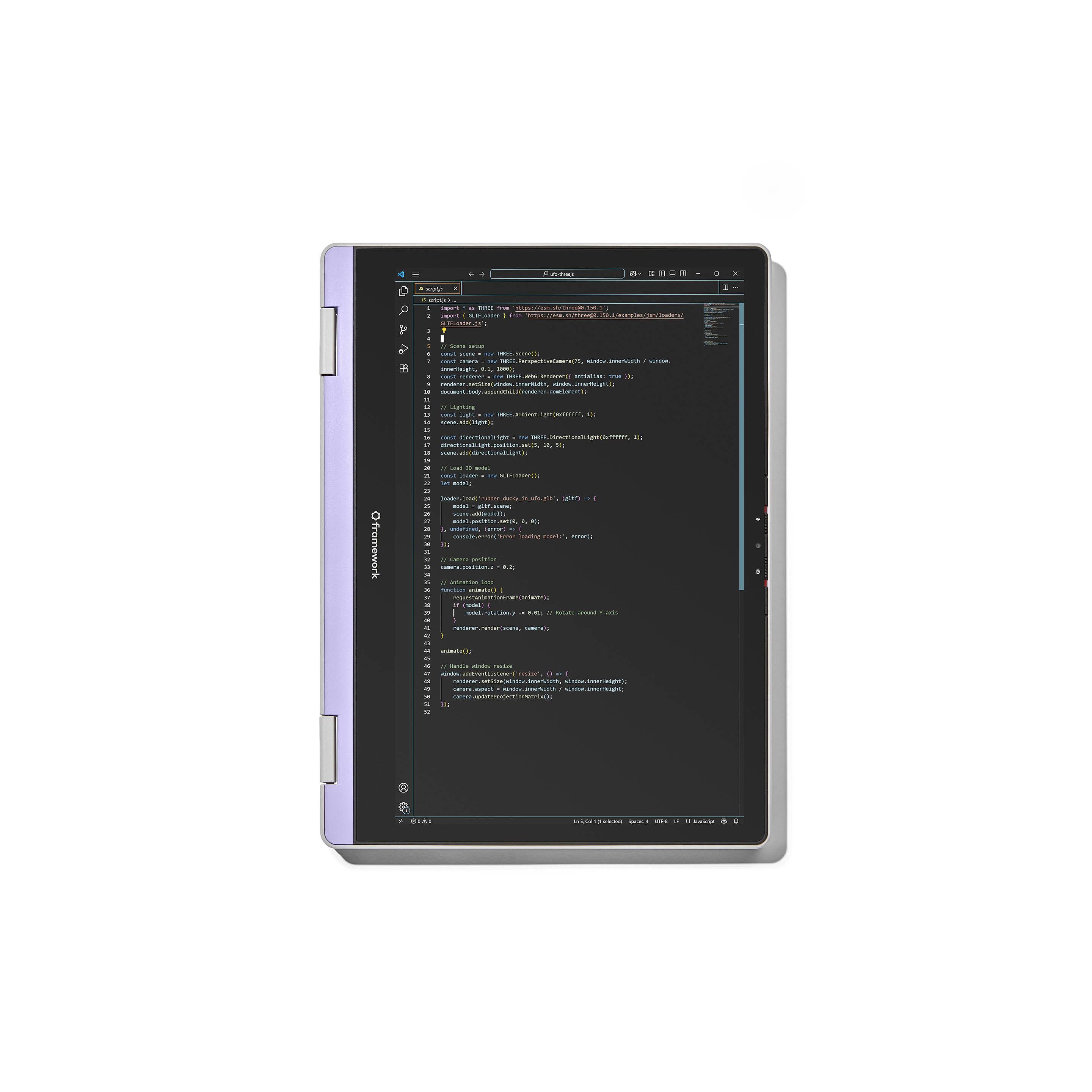 Framework Laptop 12 - Lavender - Tablet Mode