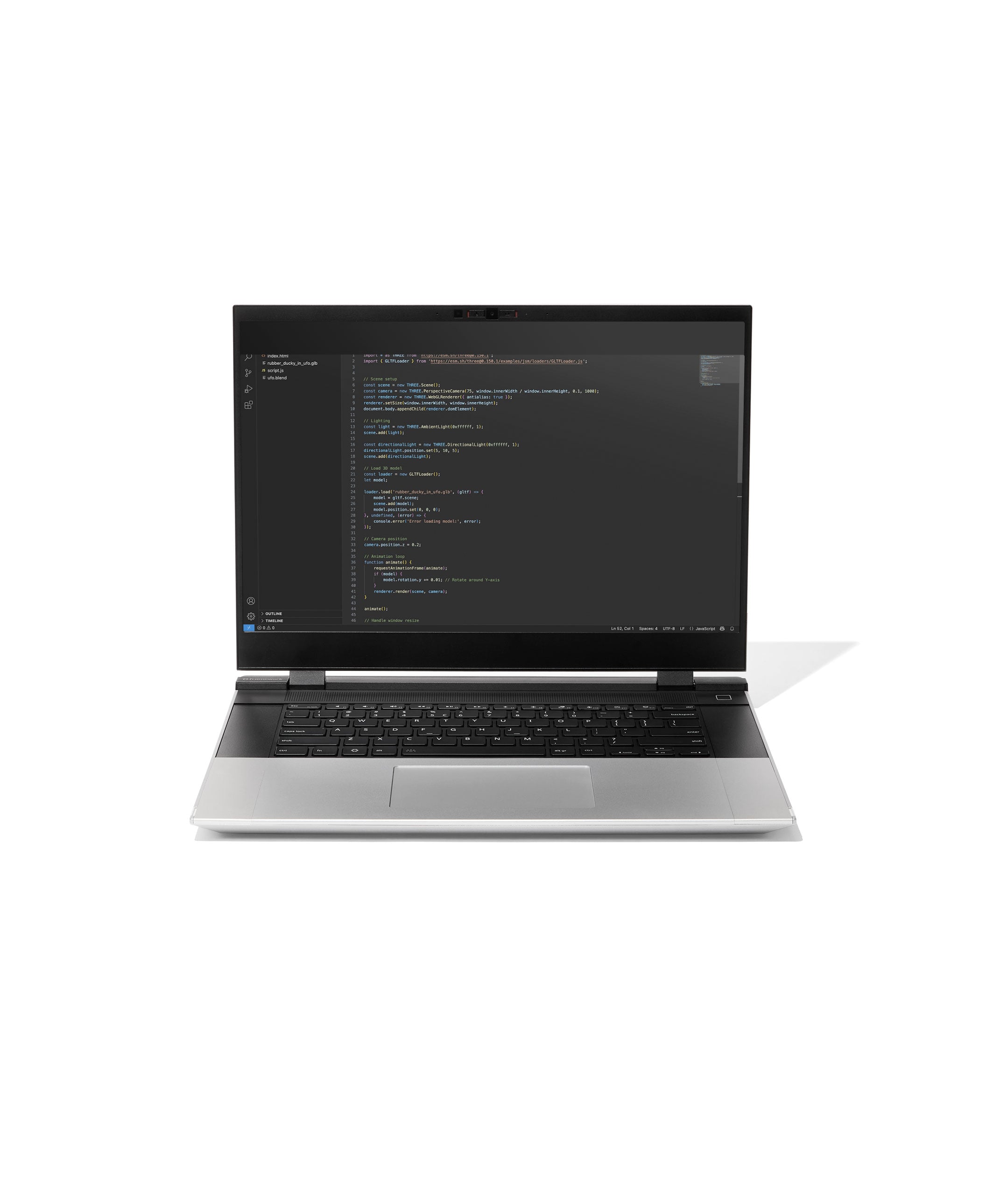 Front view of Framework Laptop 16