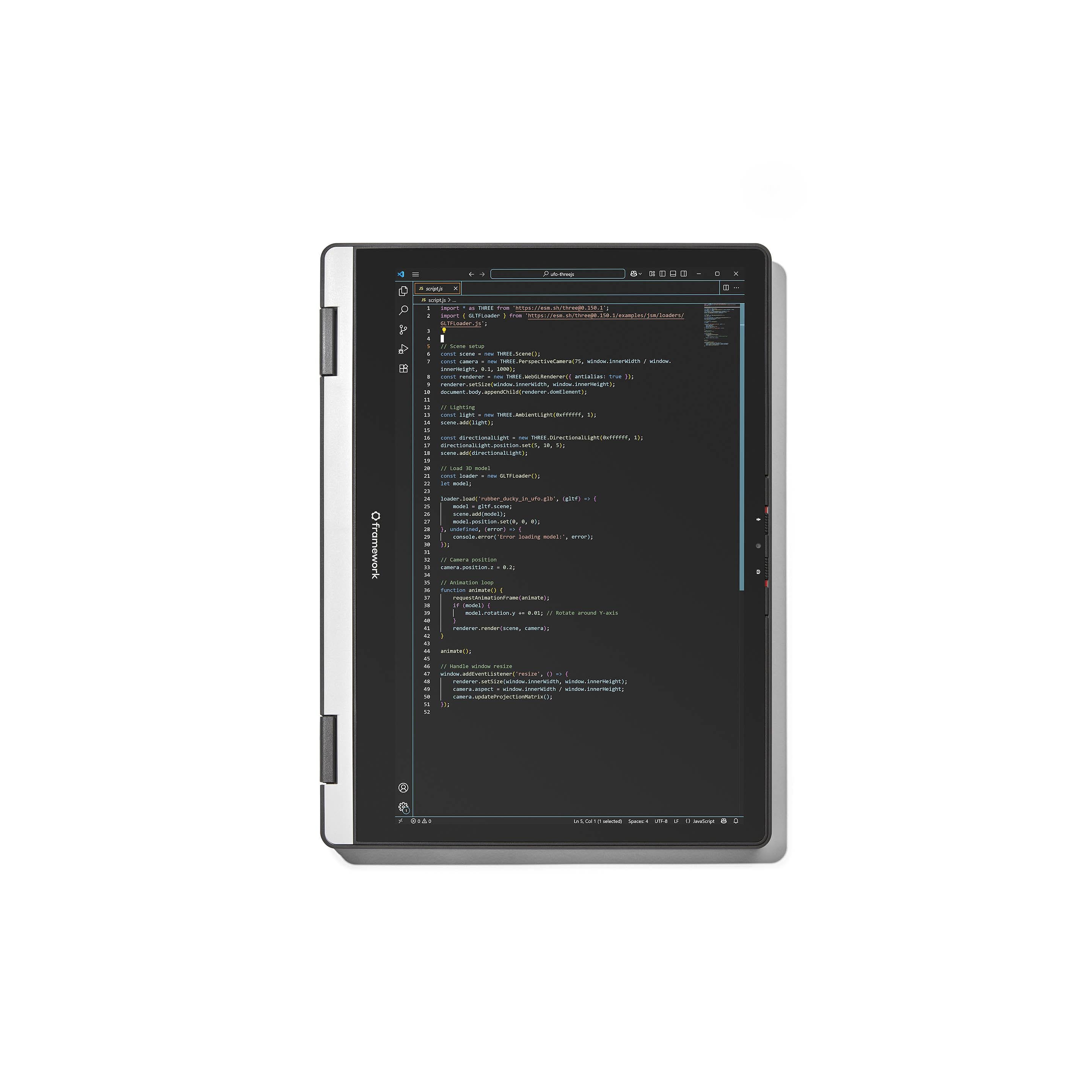 Framework Laptop 12 - Gray - Tablet Mode