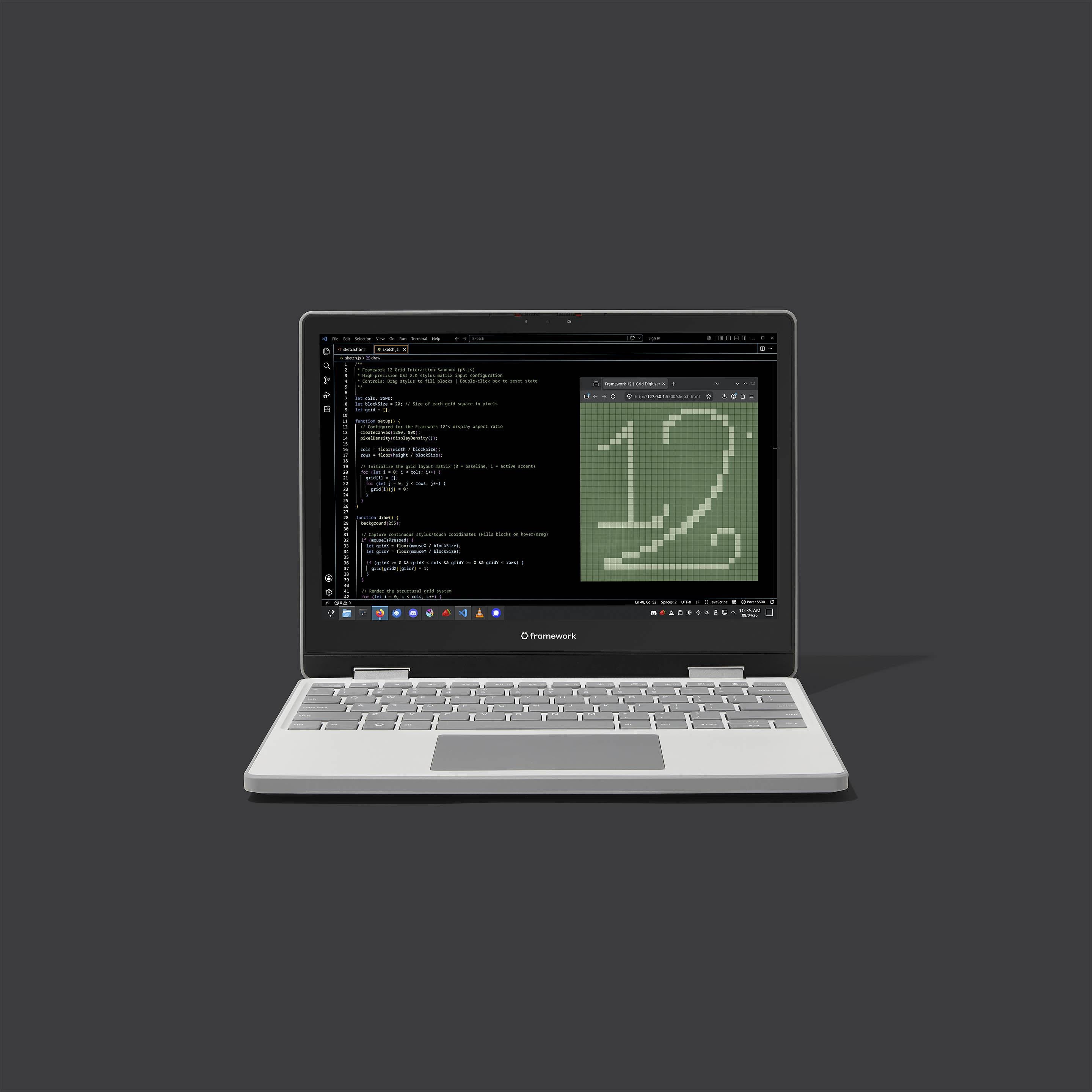 Framework Laptop 12 Straight On View (Black)