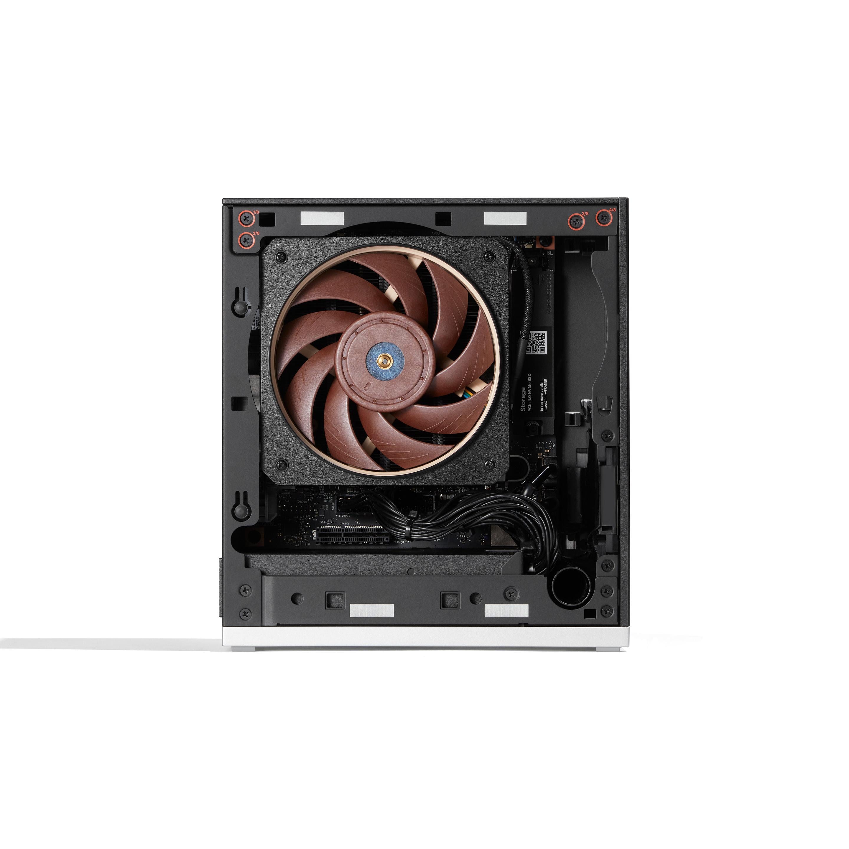 Image of Framework Desktop side view without side panel installed