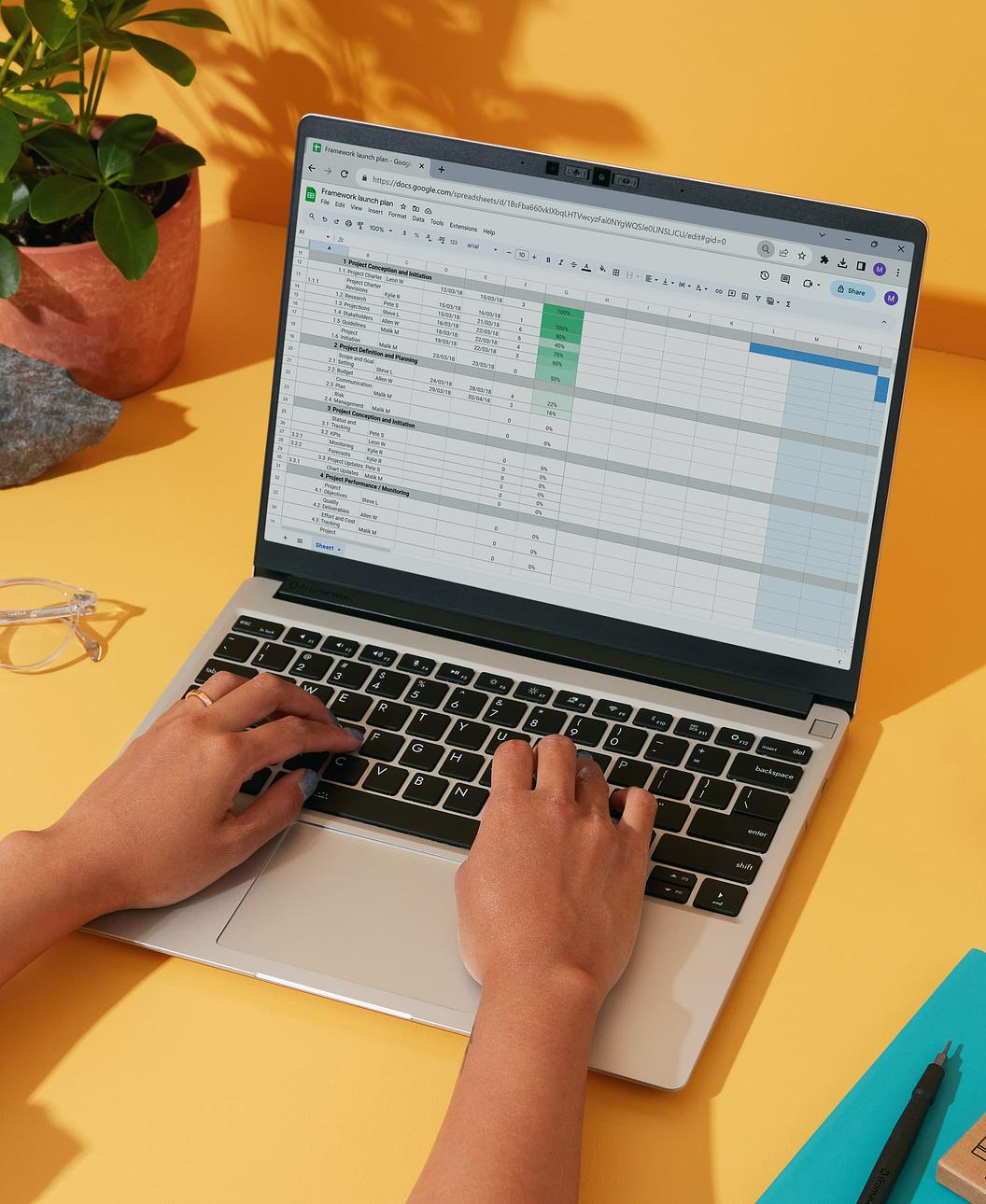 Typing on a Framework Laptop 13