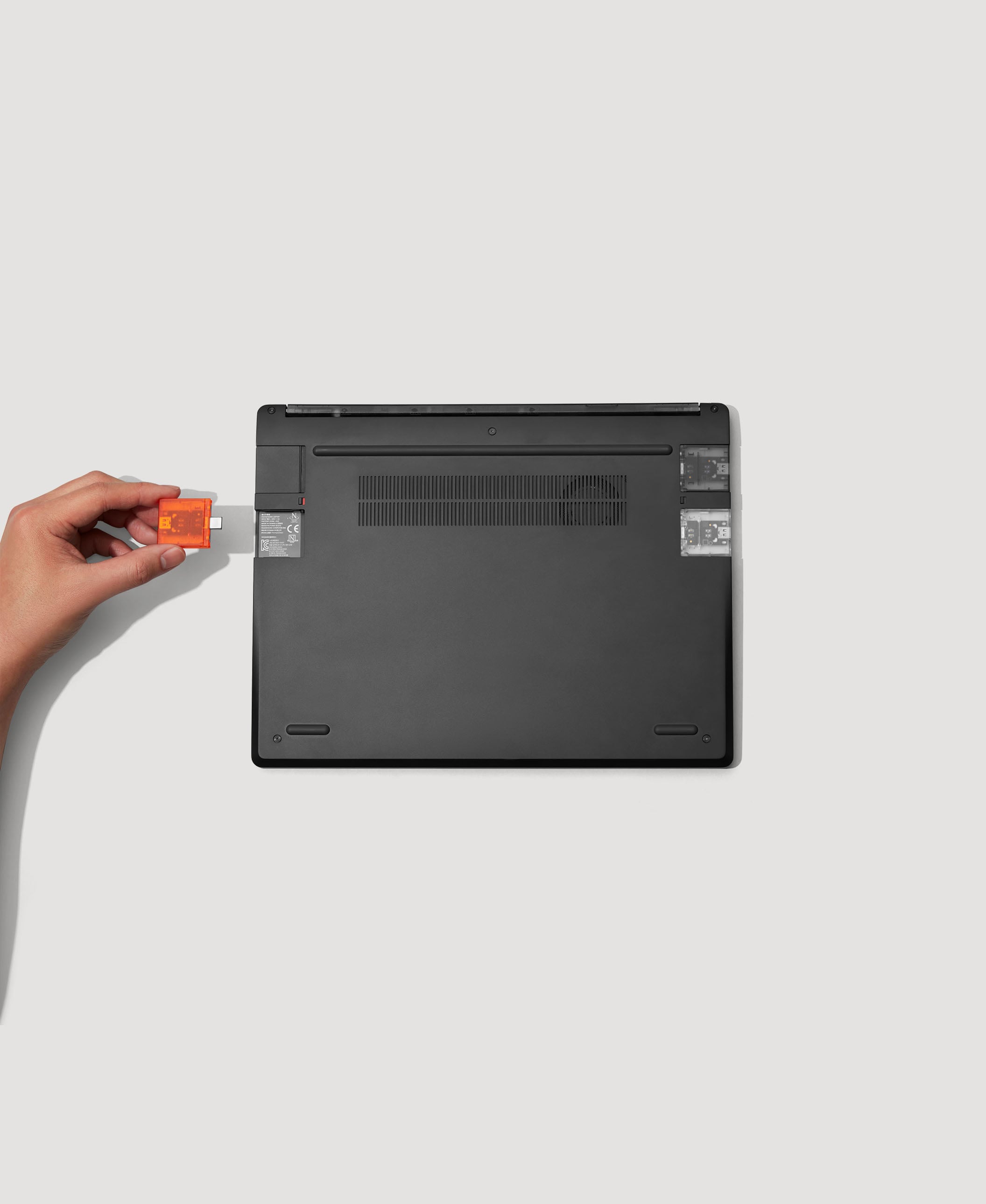 Graphite bottom view with Expansion Cards