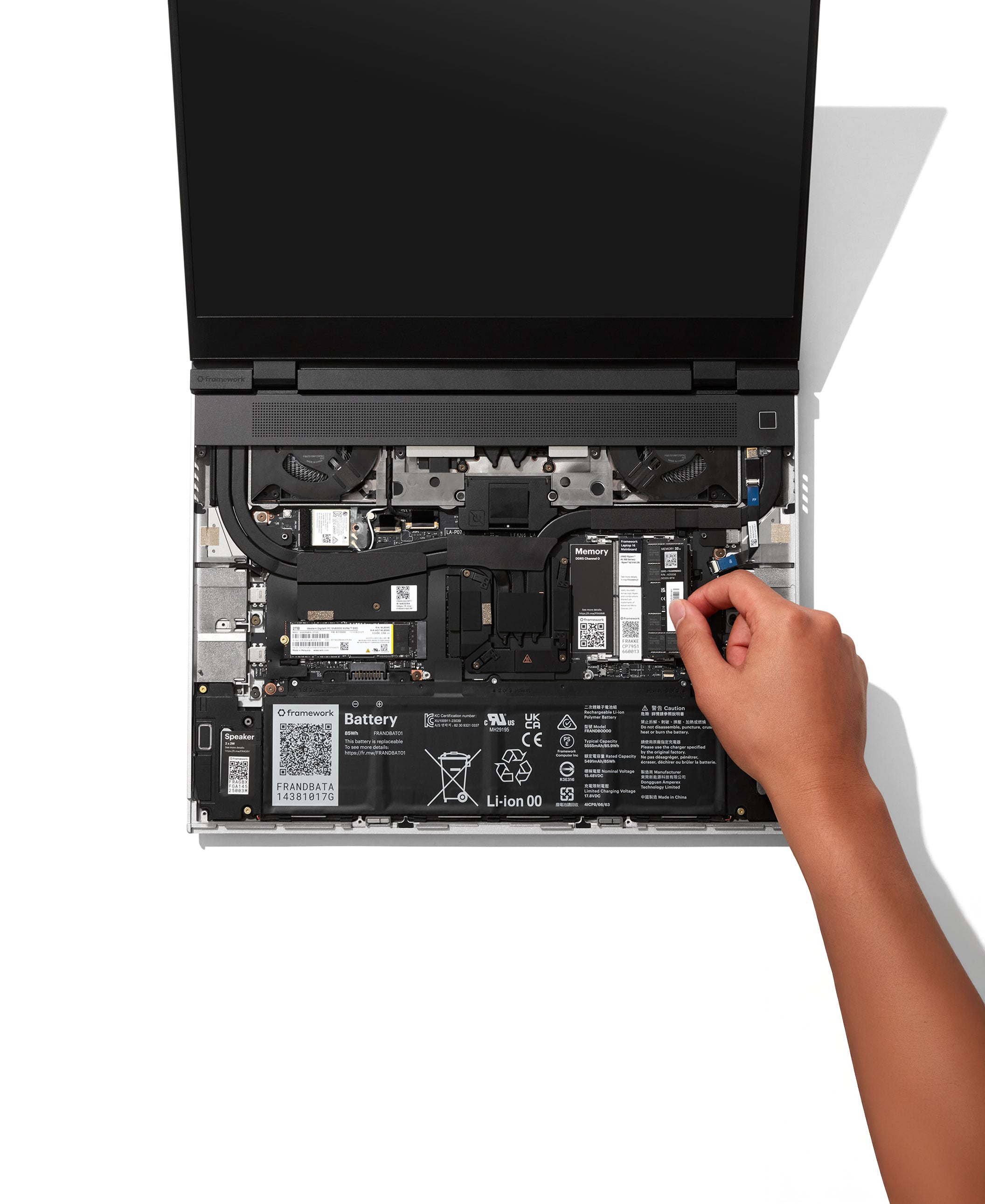 Image of Memory Installation on Framework Laptop 16
