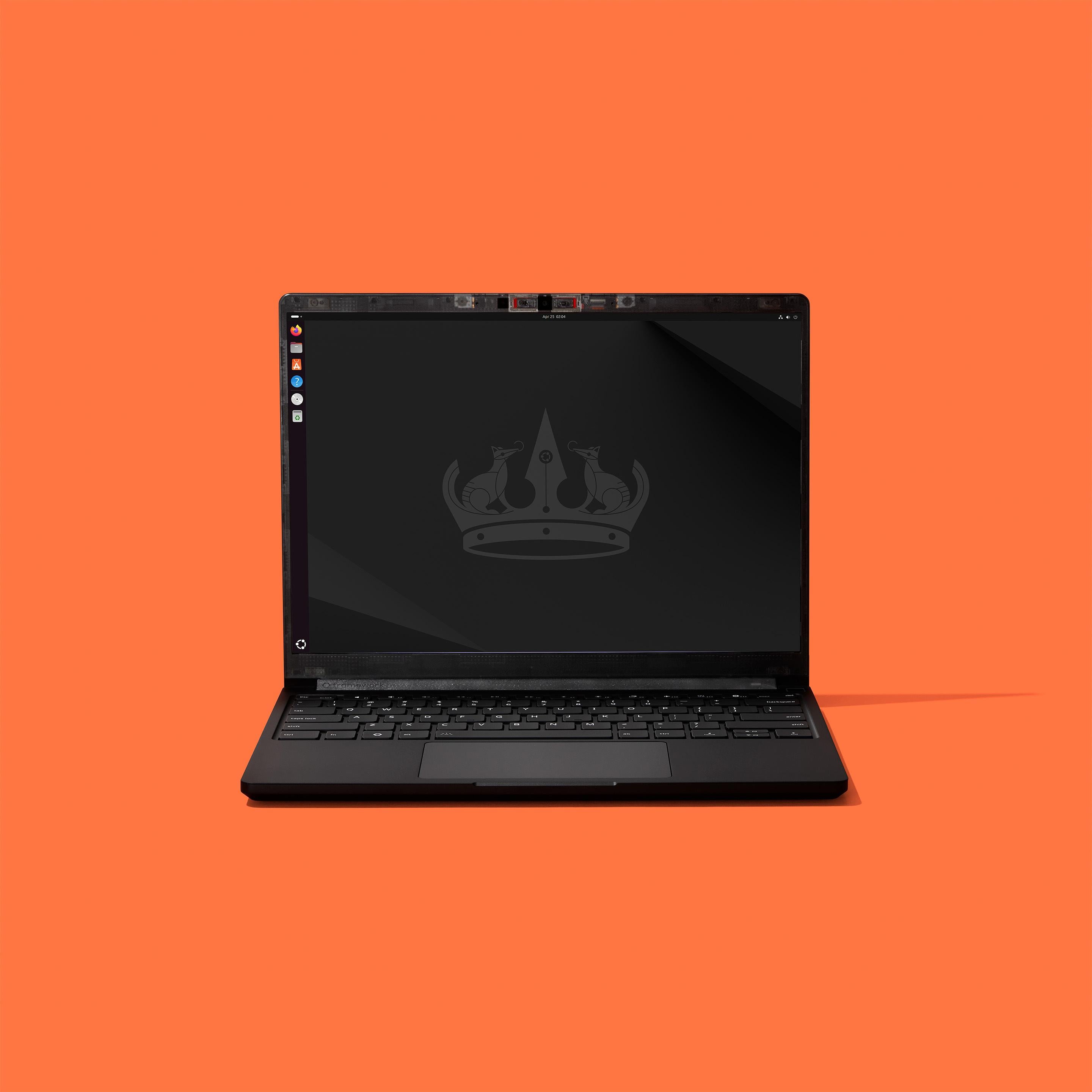 Image of Framework Laptop 13 Pro on orange background
