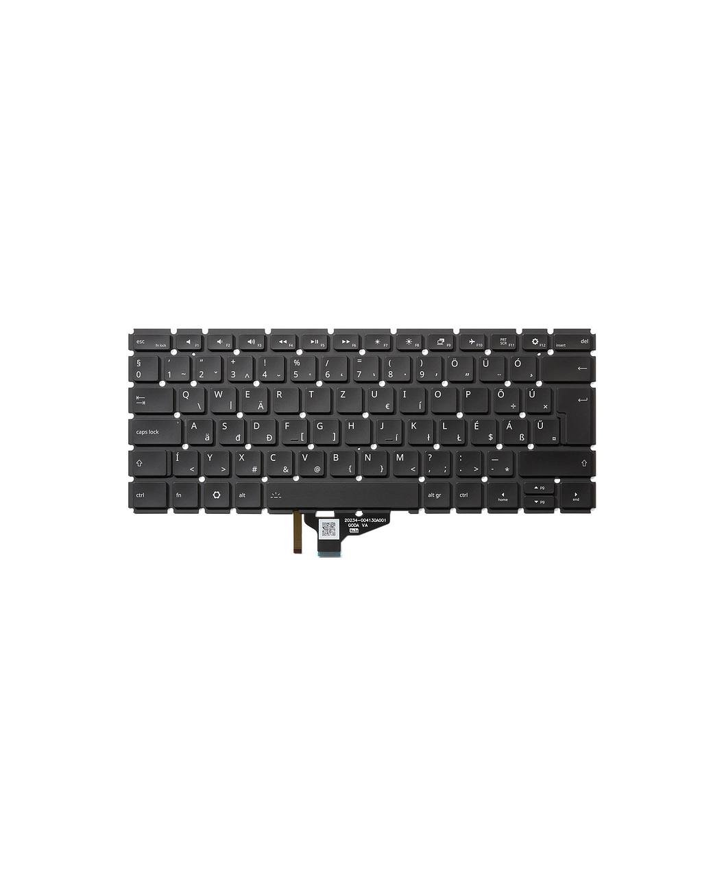 Top down shot of Framework Laptop 13 Keyboard in Hungarian