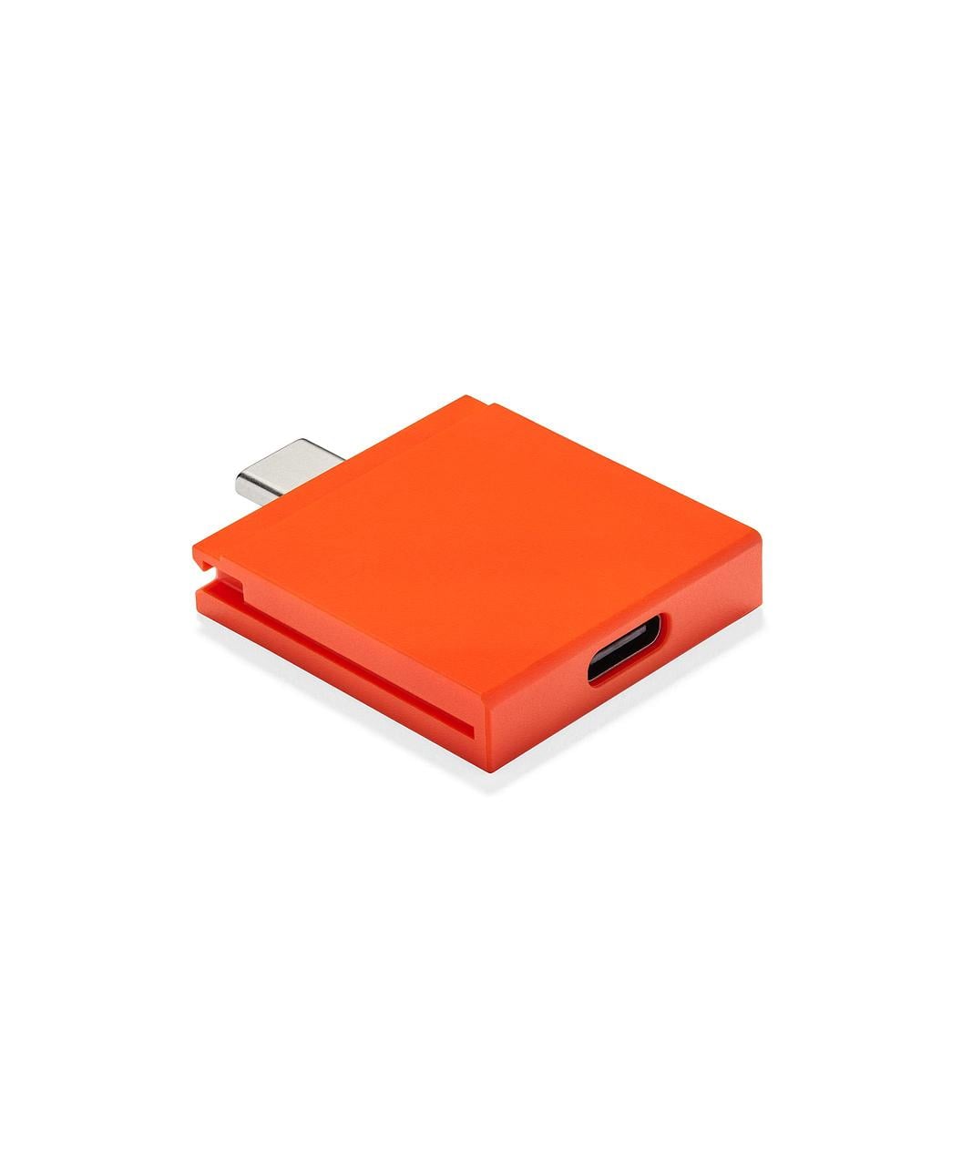 Photo of a USB-C Port Expansion Card in the color orange