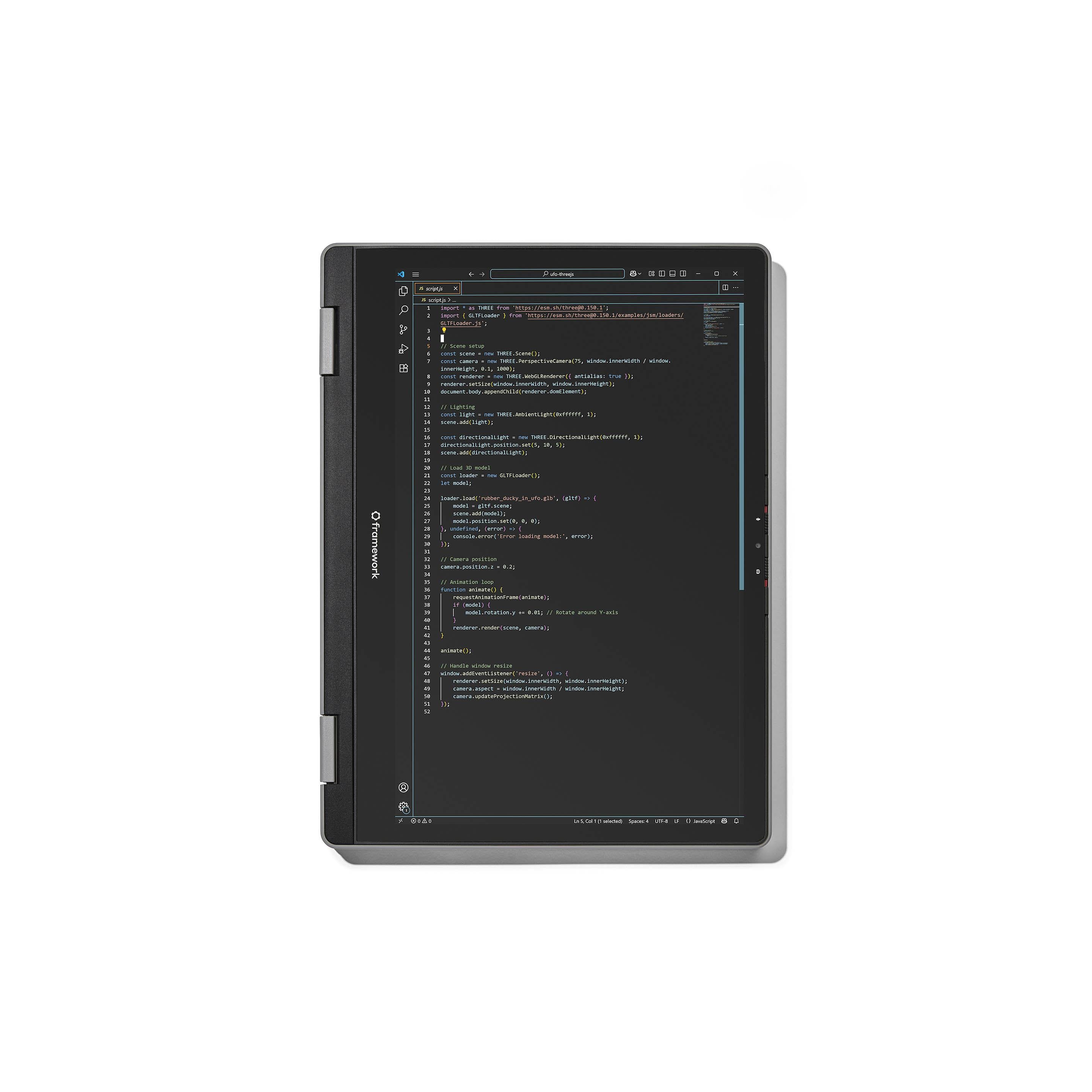 Framework Laptop 12 - Black - Tablet Mode
