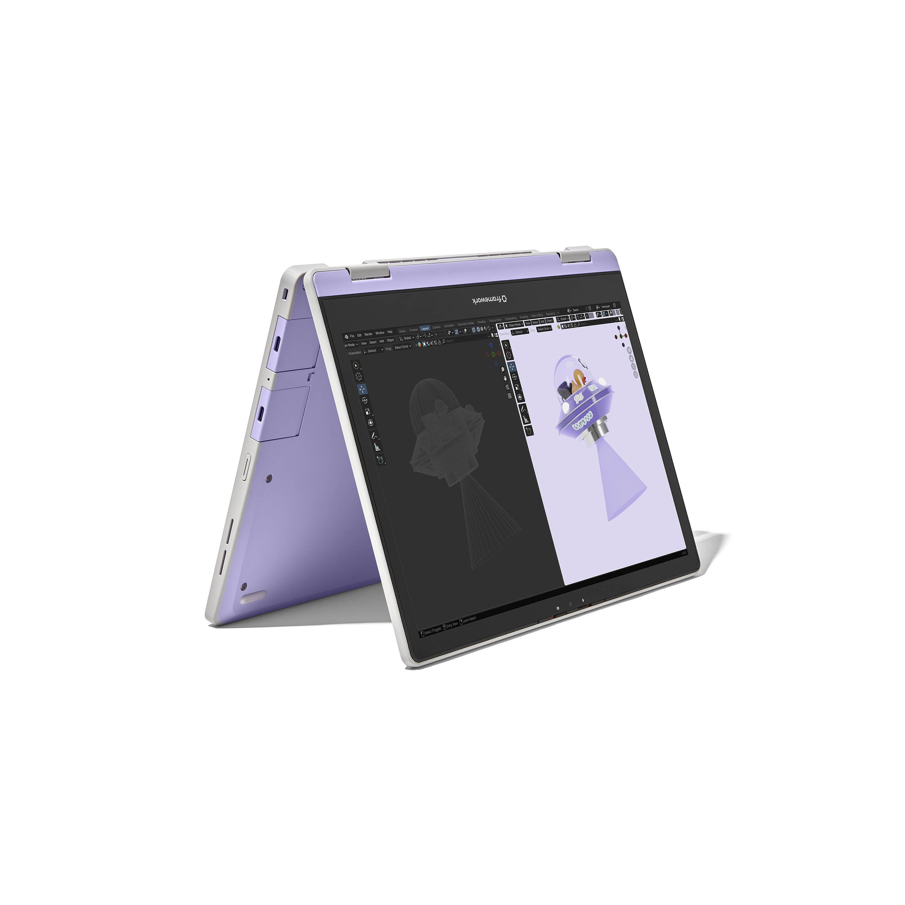Framework Laptop 12 - Lavender - Tent Mode