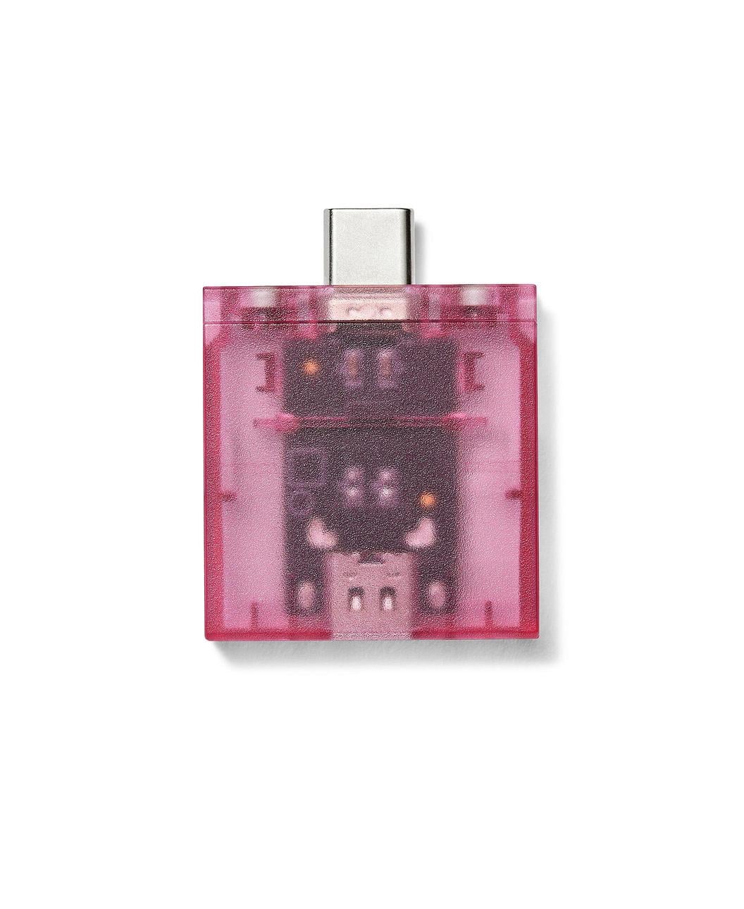 Top Down Image of USB-C Expansion Card - Translucent Pink
