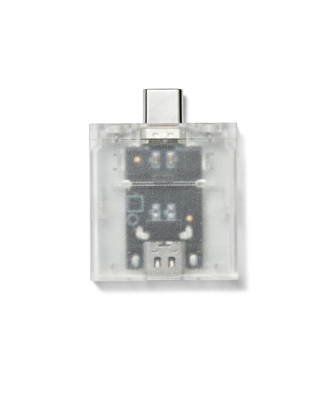 Top Down Image of USB-C Expansion Card - Translucent Clear