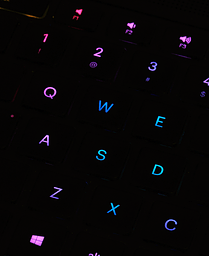 Lights on US English RGB Keyboard