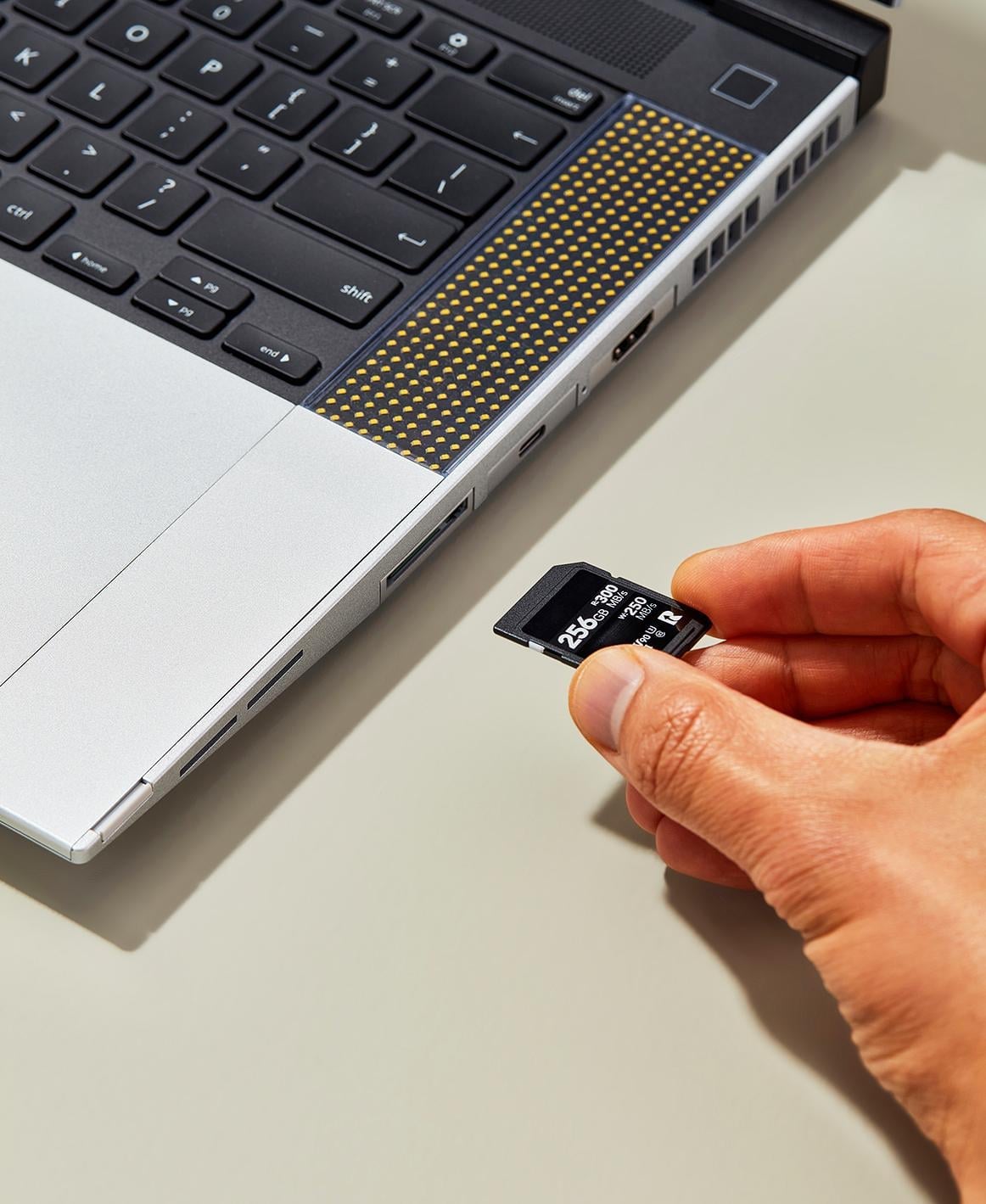 Installing an SD card into an SD Expansion Card