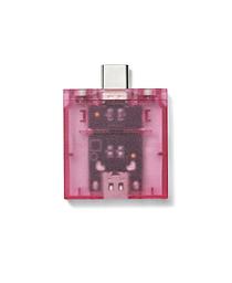 Top Down Image of USB-C Expansion Card - Translucent Pink