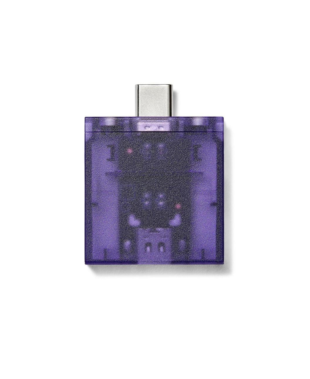 Top Down Image of USB-C Expansion Card - Translucent Purple