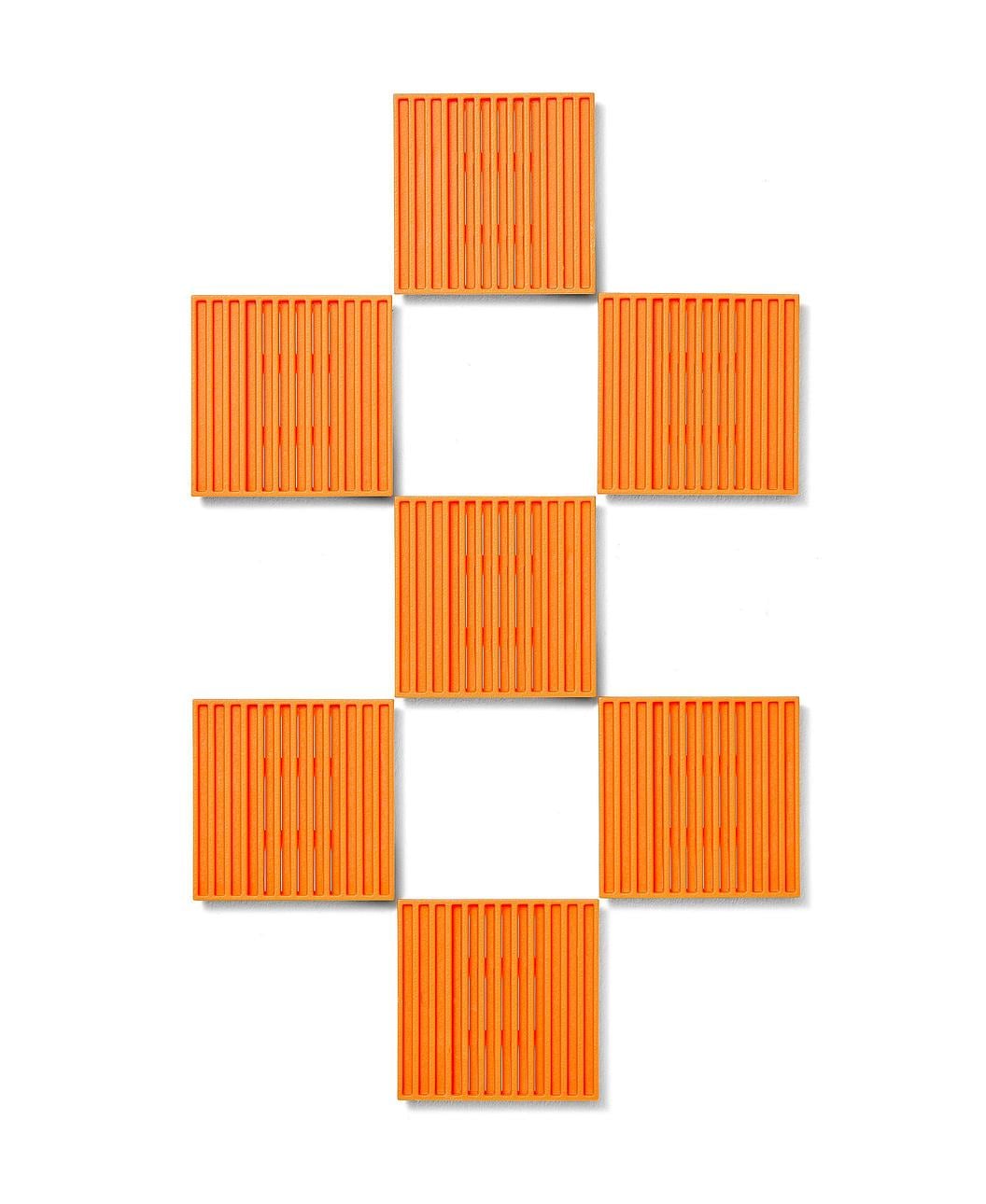 Pack of 7 Orange Vertical Tiles