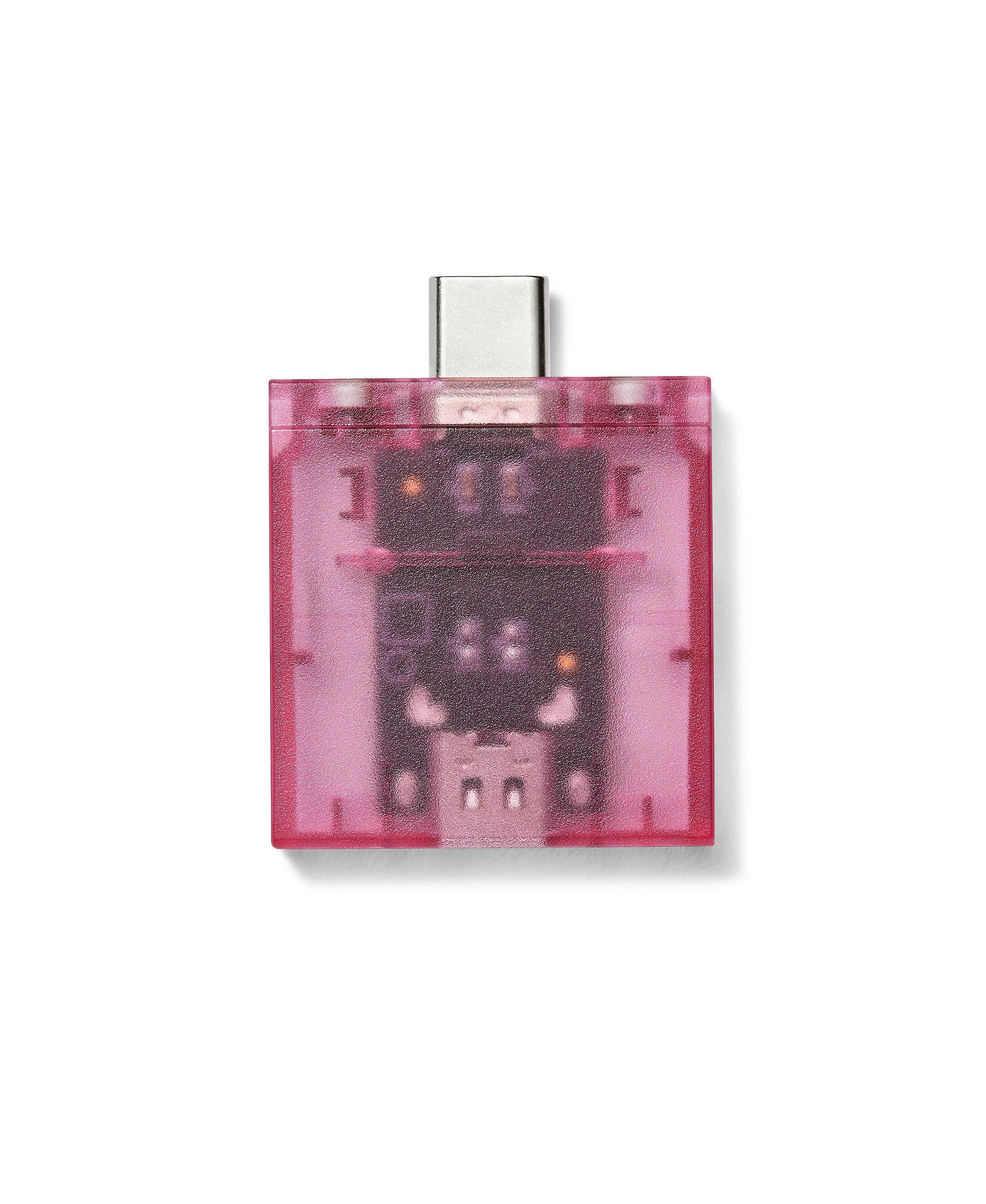 Top Down Image of USB-C Expansion Card - Translucent Pink